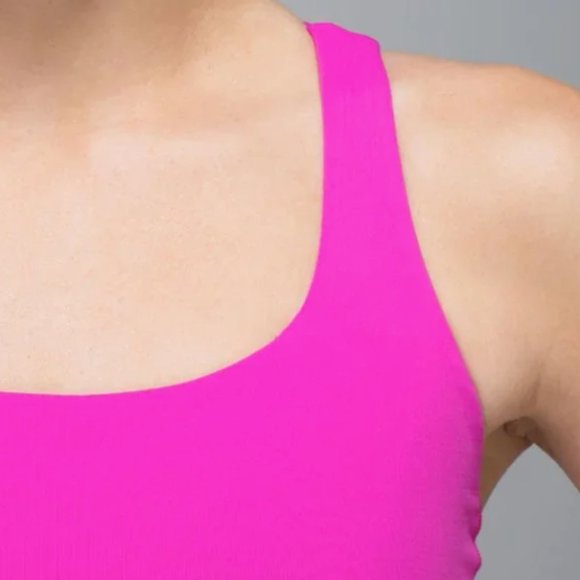 Lululemon Energy Bra Size 12 Sonic Hot Pink - LIKE NEW! - Picture 3 of 12